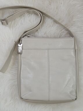Ivory Leather Crossbody Bag